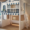 Kids Loft Bed with Ladder & Storage Wardrobe | Space-Saving Study Bed Combo