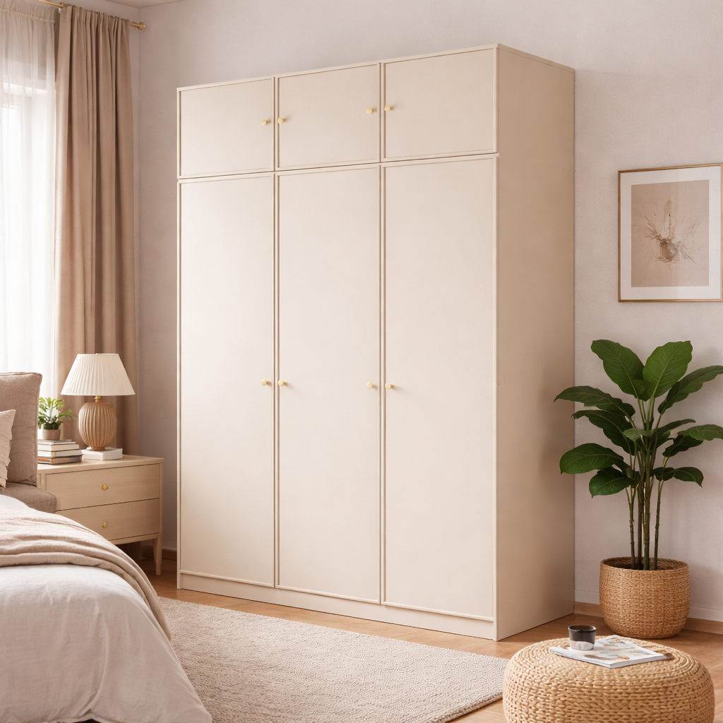 1.2m Modular Wardrobe - Customizable Closet with Optional Top Cabinets