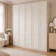 2m Grand Bedroom Wardrobe - French Cream Style 2m Luxury Closet System