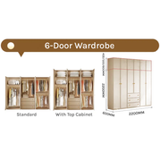 Flex Series - 2400mm Full-Wall Modular Wardrobe - Ultimate White Closet with Top Cabinets